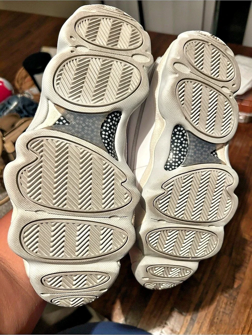 Jordan Pro Strong White & Gray Sneakers US 8 Like New